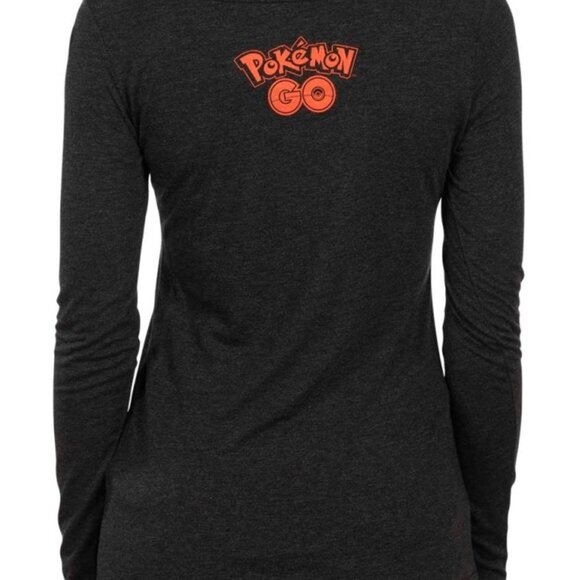 RARE Pokémon GO Team Valor Fitted Scoop Neck Long-Sleeve T-Shirt - Women NWT - Picture 2 of 4